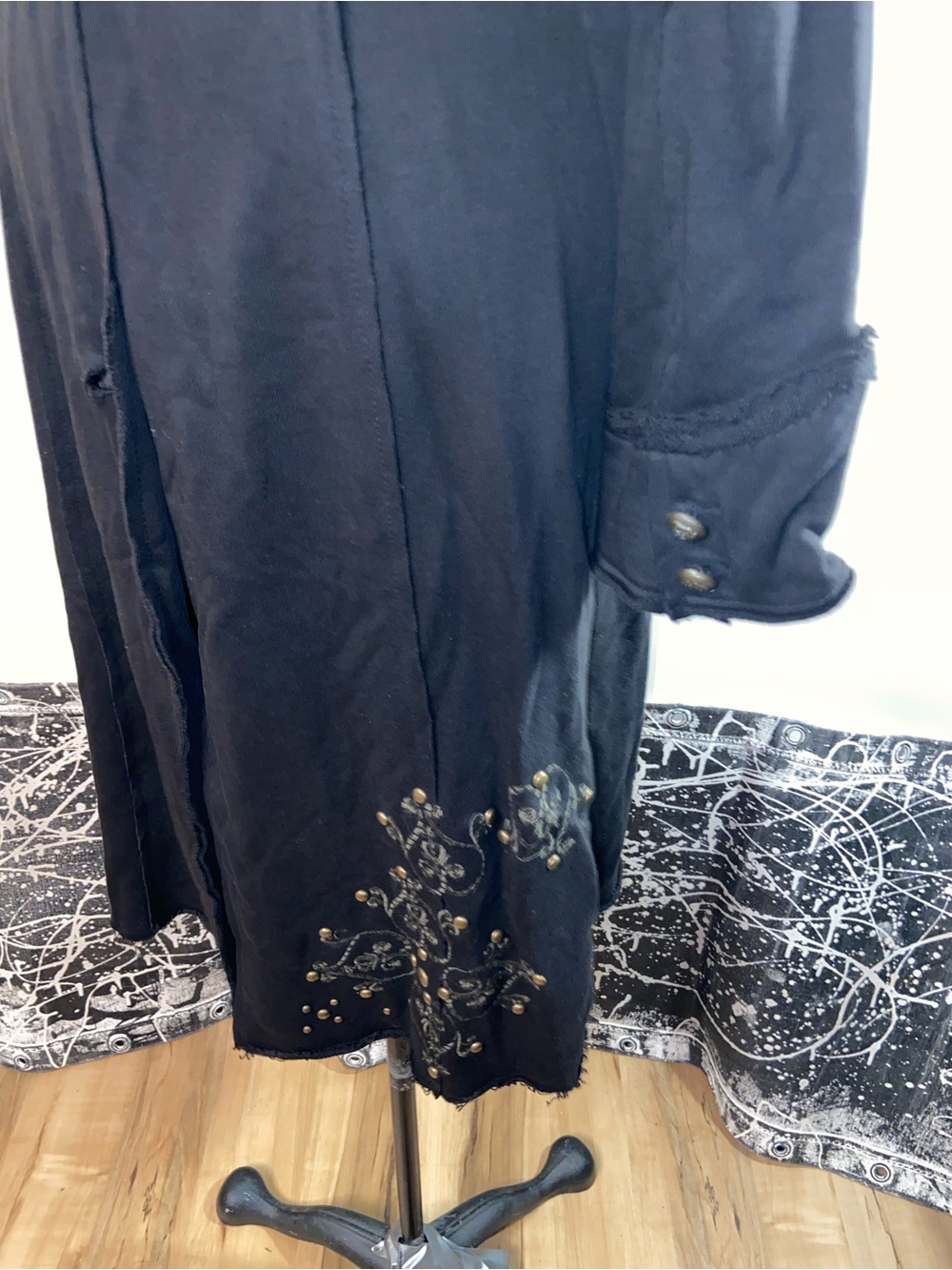TAG Couture Women's Black Belted Trench Dress medium - Picture 8 of 15